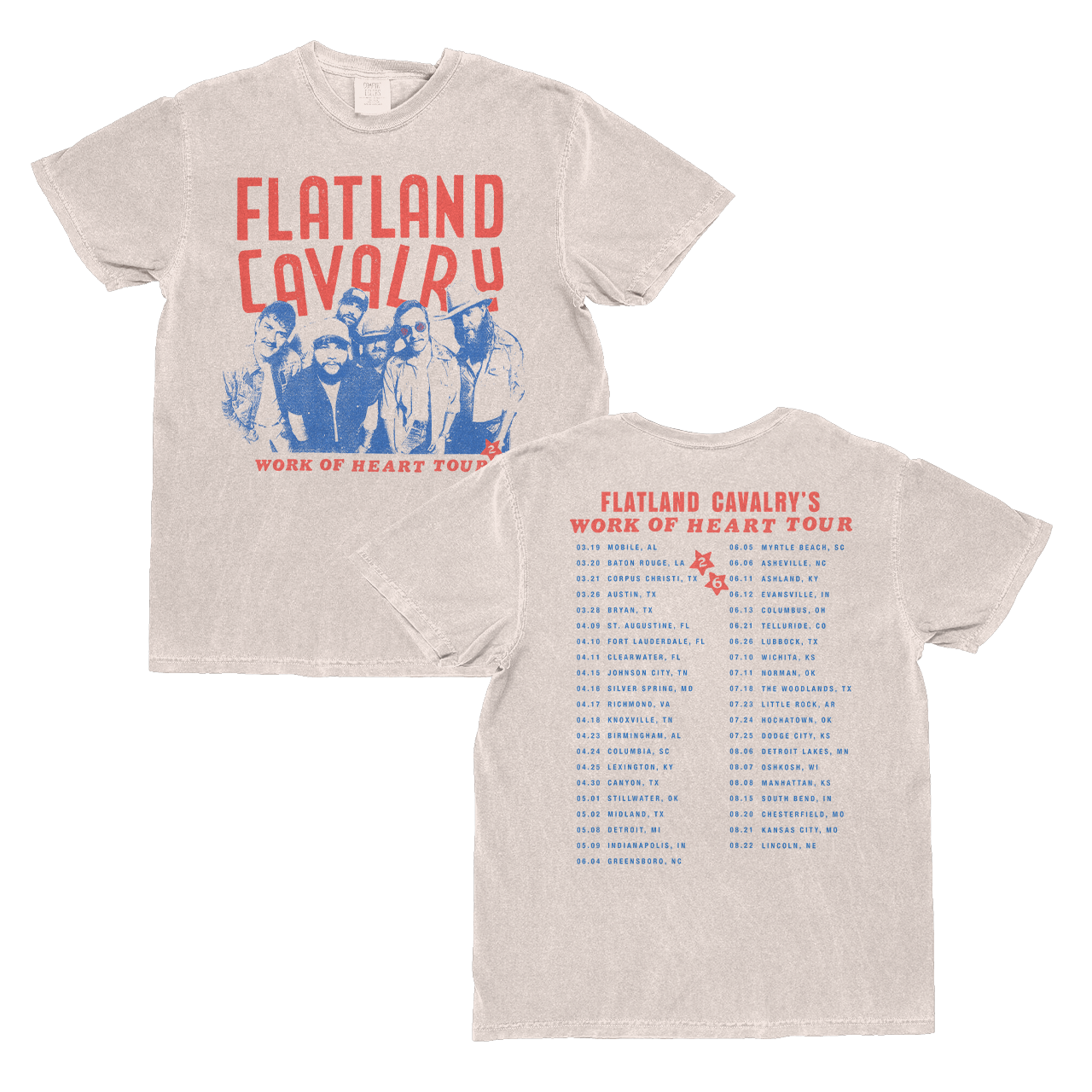 Flatland Cavalry - 2026 Work of Heart Tour Tee