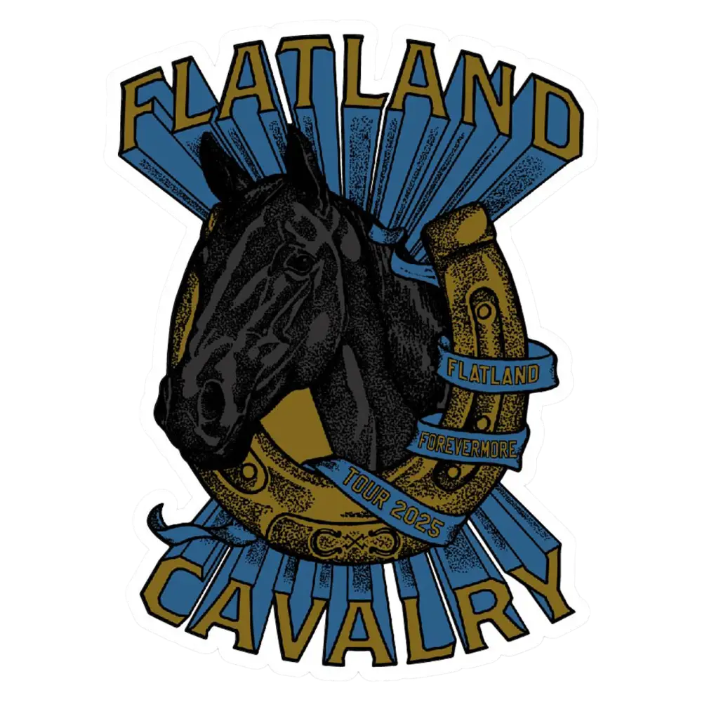 Flatland Cavalry horse graphic.