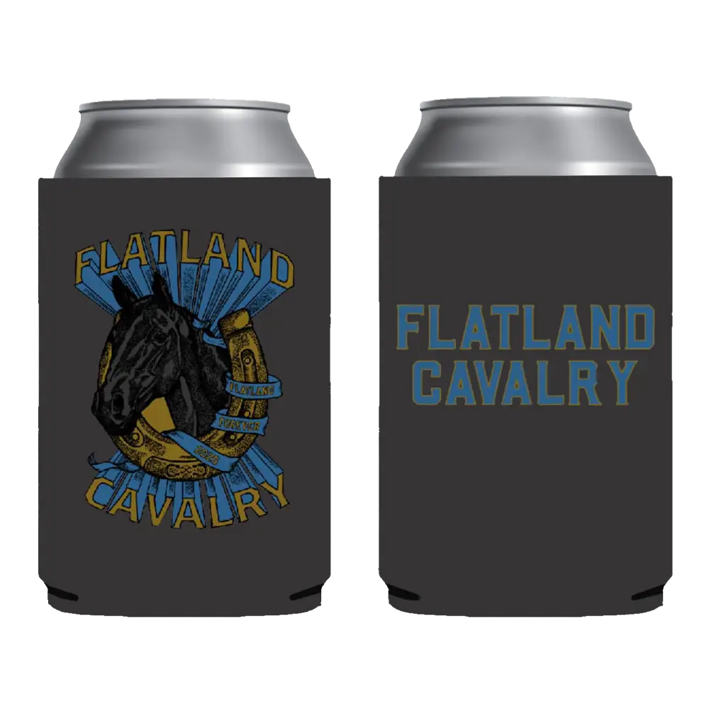 Two gray can coolers.