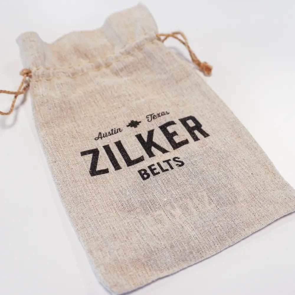 Drawstring linen bag.