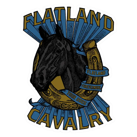 Flatland Cavalry horse graphic.